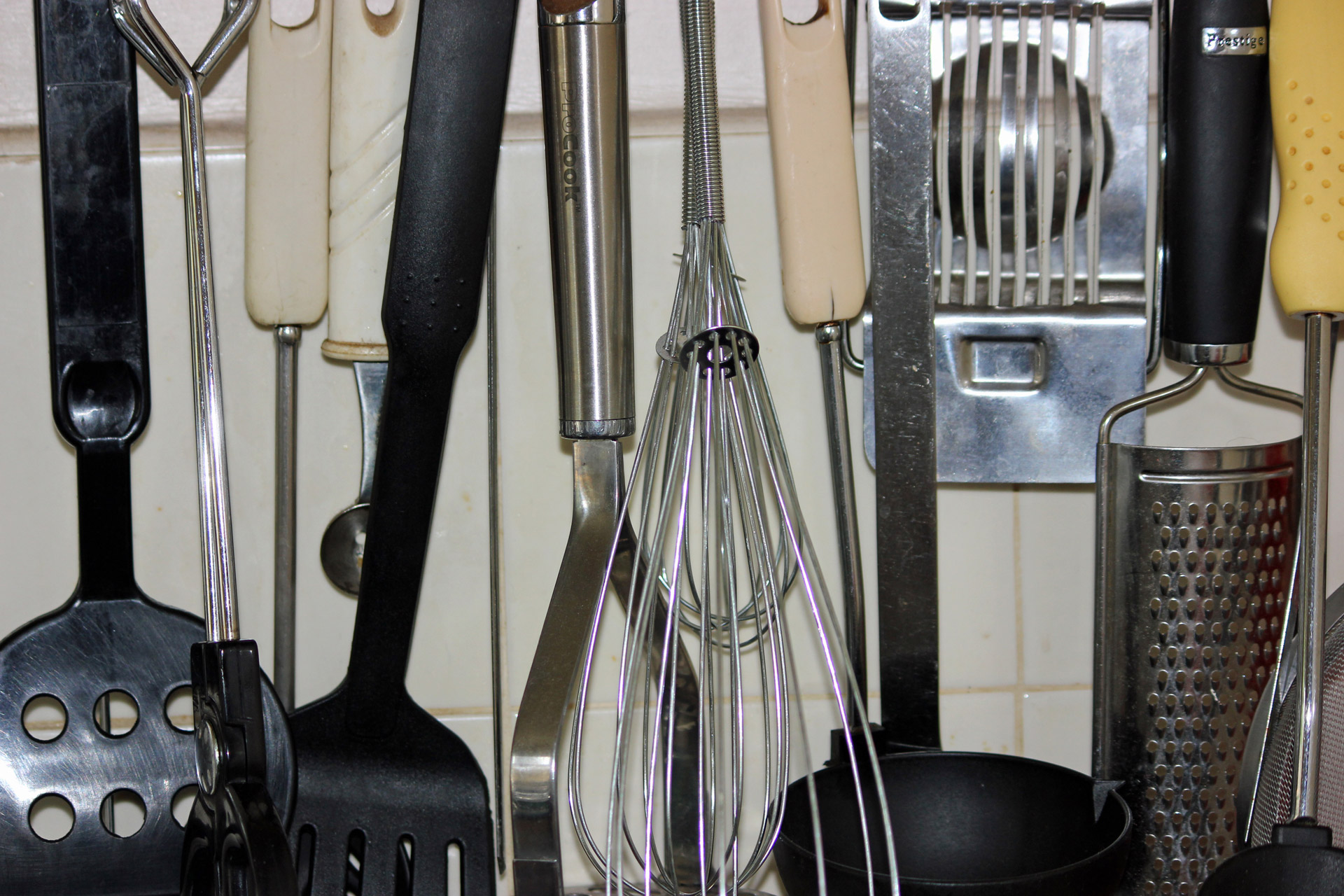 kitchen preparation table utensils