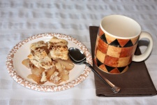 Apple Cobbler And Coffee Cup