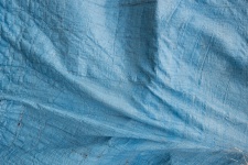 Blauwe plastic stof textuur