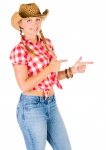 Cowgirl pointant