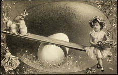 Wielkanocna dziewczyna z królikami 1907
