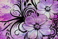 Floral Wallpaper Background Vintage