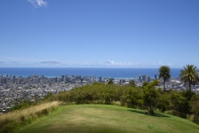 Vue sur la montagne d'Honolulu à Haw
