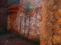 Durva textúra a falon a régi erőd