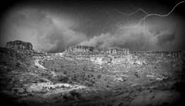 Storm over Desert Mesas