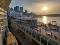 Sunset In Vancouver Port