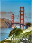 Utazási poszter Golden Gate híd