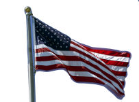 USA Flagge transparent