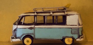 Vintage Volkswagen busz