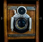 Cámara de visión de madera vintage