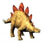 Lopende stegosaurus