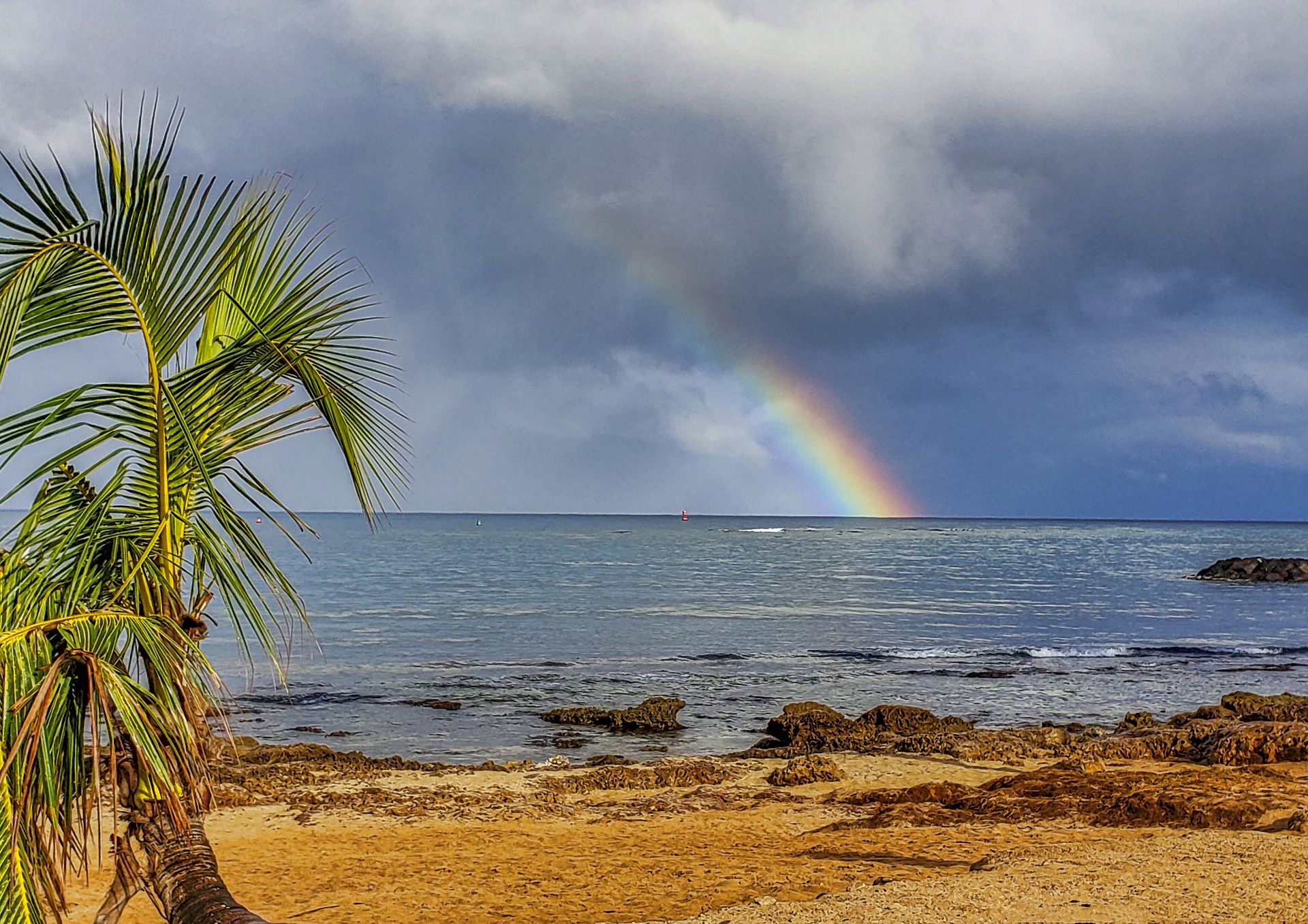 Tropical Island Rainbow Free Stock Photo - Public Domain Pictures