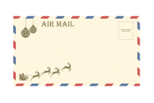 Enveloppe de courrier aérien Santa Reind