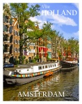 Amszterdam, Holland utazási poszter