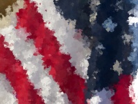 Tło artystyczne amerykańską flagę