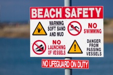 Beach bezpečnostní značka