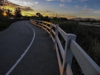 Bicycle Path and White Fence