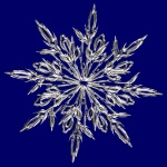 Copo de nieve de cristal azul