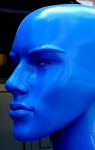 Blue Mannequin Head