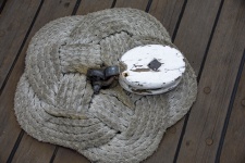 Corde et bobine de bateau