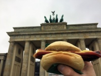 Bratwurst at Brandenburg gate