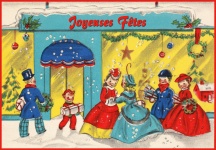 Felices fiestas tarjeta vintage - 1