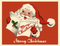 Weihnachtskarte Santa Claus
