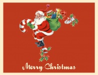 Рождественская открытка Дед Мороз