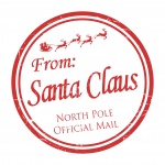Christmas Santa Rubber Stamp