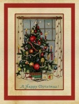 Kerstboom Vintage kaart