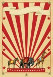 Zirkus Retro Poster Tiere
