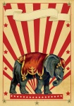 Zirkus Retro Poster Elefant