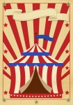 Cirkusový retro plakátový stan
