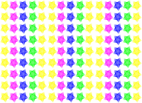 Colorful Stars Repeating Tiles