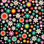 Floral Retro Wallpaper Hintergrund