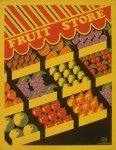 Cartaz 1941 da arte da loja de frutas