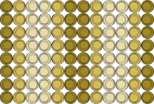 Golden Brown Circles Repeat Pattern