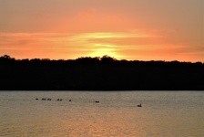 Golden Sunset Over Lake