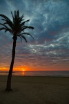 Idyllisk soluppgång på en Costa Blanca