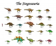 Gráfico ilustrado de dinossauros