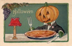 Jol Man y pastel de calabaza de Hallowee