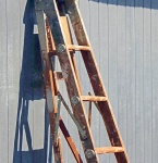 Ladder against a building