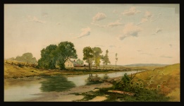 Pintura de paisaje vintage
