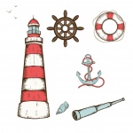 Lighthouse Nautical Sketch