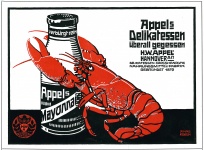 Anúncio vintage de lagosta