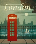Plakat podróżniczy w Londynie