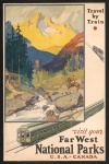 Poster de călătorie în parcurile naționa