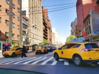 New York Taxi Street Scene