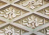 Ornate cement wall background