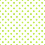 Polka Dots Green White